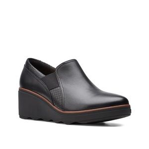 Clarks Collection Mazy Squam Leather wedge slip-on